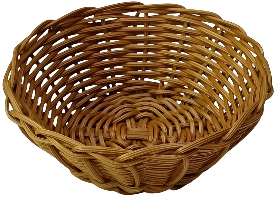 Brotkorb rund D:16cm H:6cm hellbraun