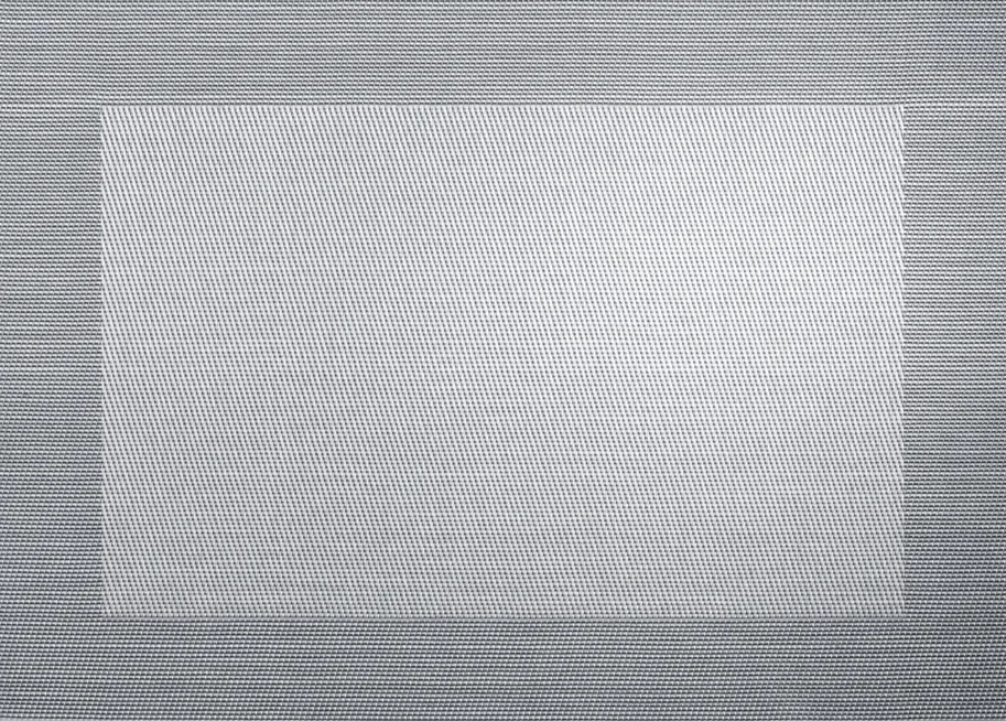 PVC Tischset gewebtem Rand 33x46cm metallic silber