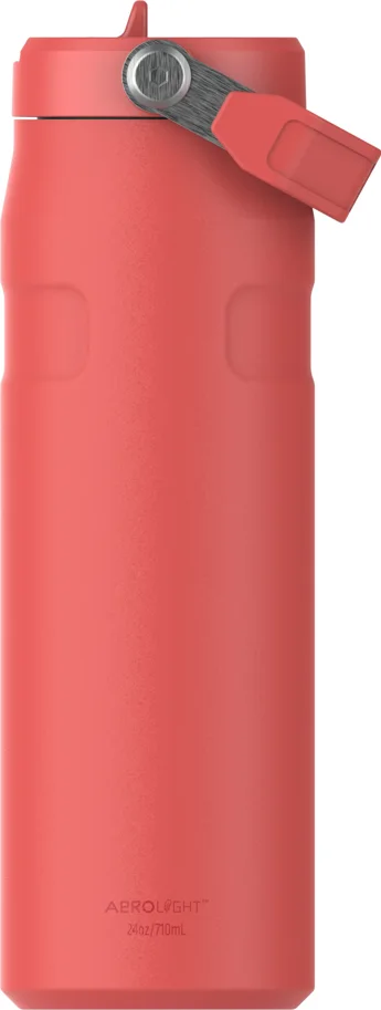 IceFlow Flip Straw Flasche 0.7l hot coral