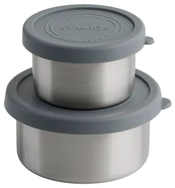 2er Set Snack Container 100ml + 200ml Dark Grey