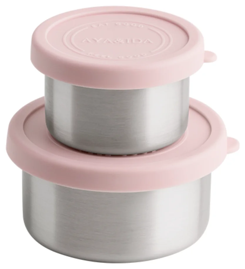 2er Set Snack Container 100ml + 200ml Soft Rose