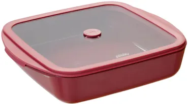 Auflaufform mit Frischhaltedeckel 1.6l 21.9x25.1cm cherry