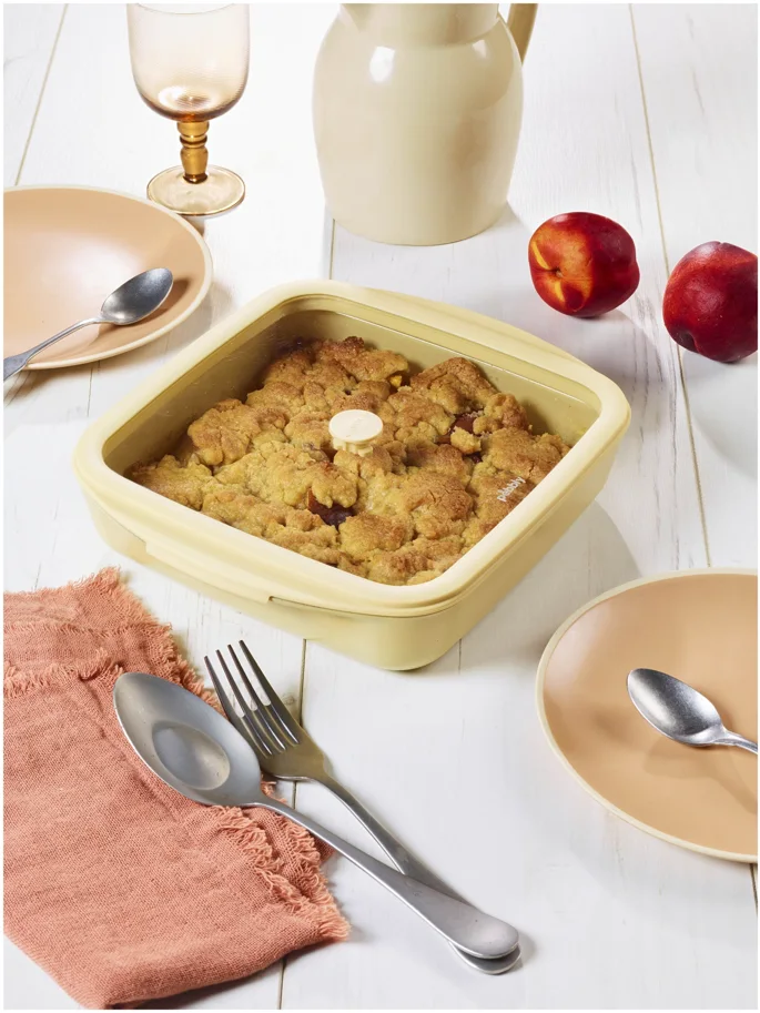 Auflaufform mit Frischhaltedeckel 1.6l 21.9x25.1cm eggshell