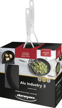 2er Set Alu Industry 3 Duraslide Bratpfanne 24+28cm