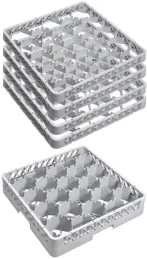 Gläser Spülkorb 20 Fächer 4 Aufsatz max Glas H24.9cm D9cm