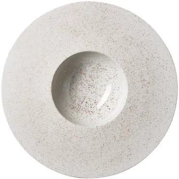 Sphere Teller 180ml D30.5cm H5cm alabaster weiss cosmos gold