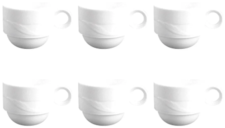 6er Set Maxa Dura 83 Kaffee Obertasse stapelbar 0.2lt Aligro