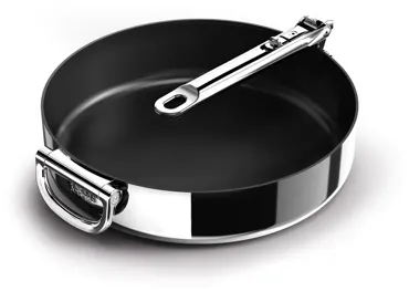 Space Steel Bratpfanne D28cm Edelstahl Klappgriff antihaft