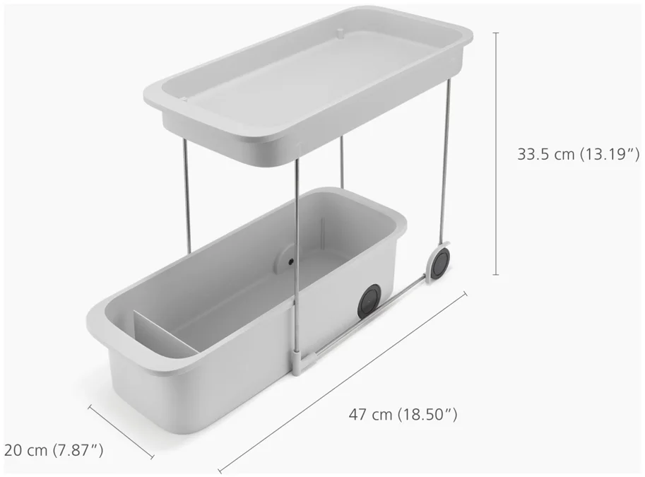 CupboardStore Putzschrank ausziehbar aus recycl. Kunststoff