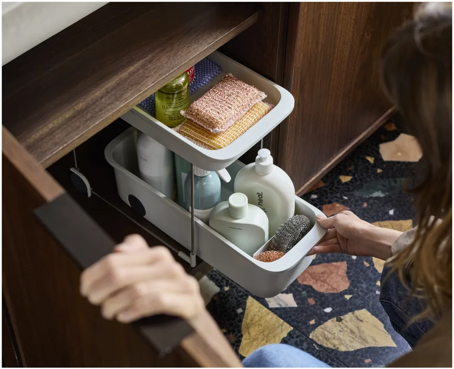 CupboardStore Putzschrank ausziehbar aus recycl. Kunststoff