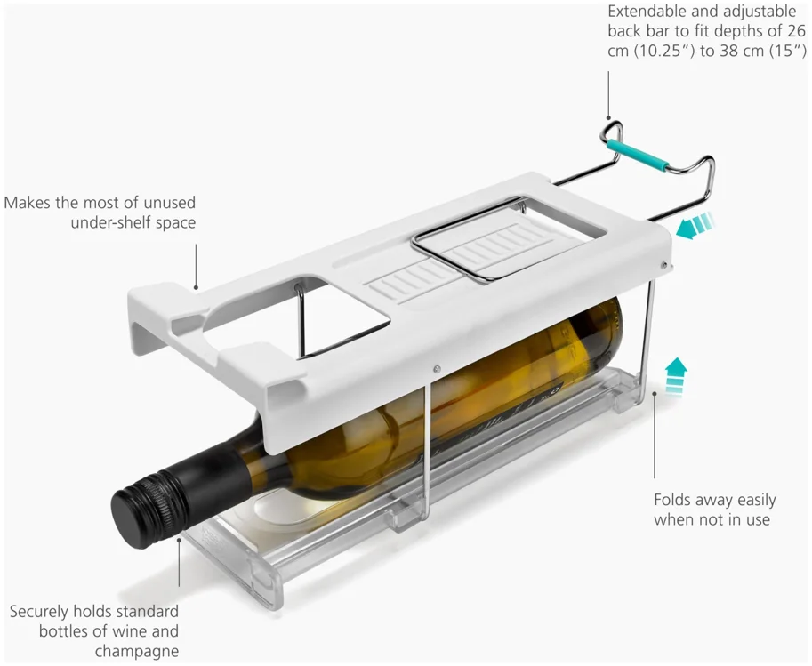 FridgeStore Kühlschrank-Unterregal Flaschenhalter