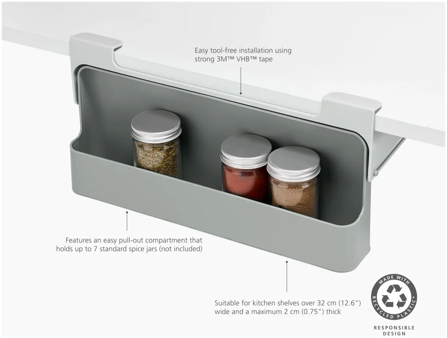 CupboardStore Unterregal für Gewürze aus recycl. Kunststoff