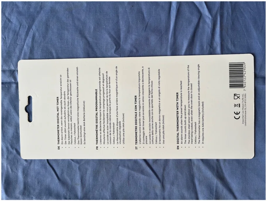 Thermometer digital mit Timer und Sonde