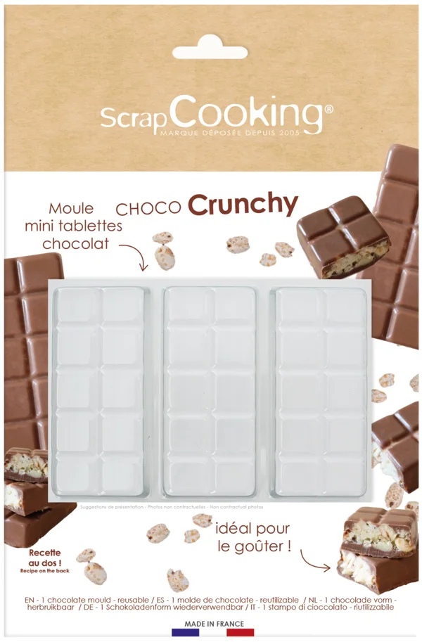 Giessform halbart für Schokolade Crunchy