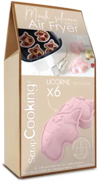 6er Set Backform für Heissluftfritteuse Einhorn