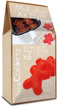 6er Set Backform für Heissluftfritteuse Lebkuchenmann