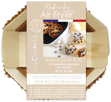 4er Set Backform für Heissluftfritteuse + 8 Einlagen