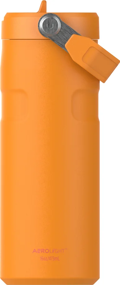 IceFlow Flip Straw Flasche 0.47l goldenrod coral