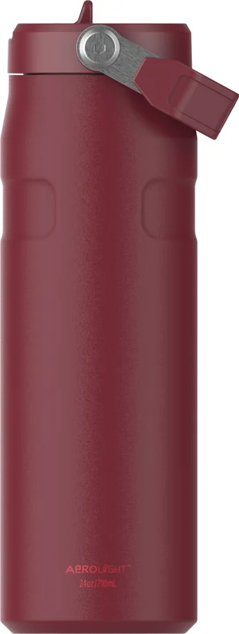 IceFlow Flip Straw Flasche 0.7l cranberry