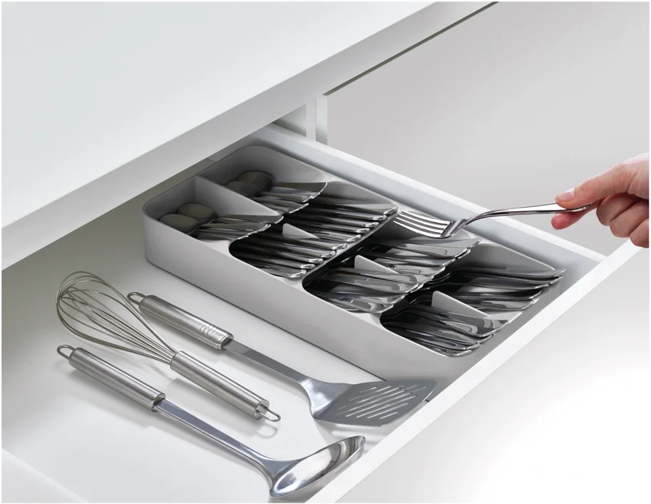 Promo DrawerStore Set 2tlg. Besteck- Messereinlage, grau