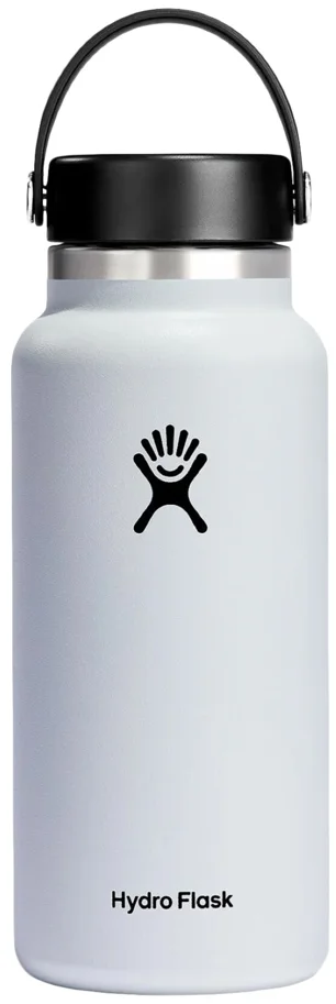 Trinkflasche Wide Flex Deckel 945ml weiss