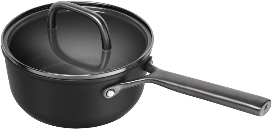 Milano Stielkasserolle mit Glasdeckel 18cm Schwarz