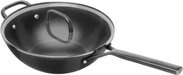 Milano Wok mit Glasdeckel 30cm Schwarz