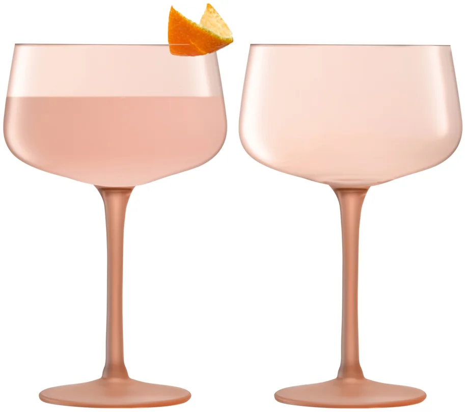 2er Set Arc Contrast Cocktailglas 330ml coral