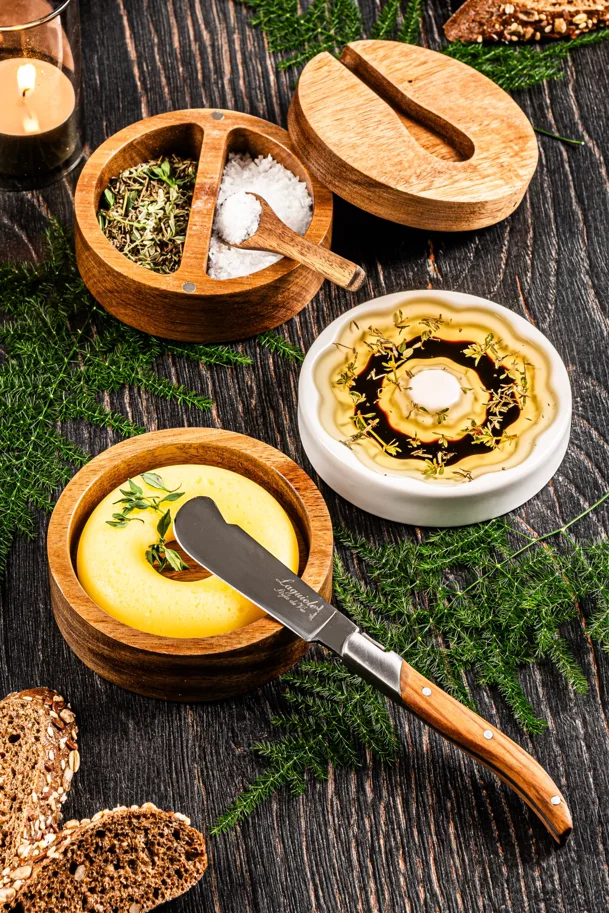 Olivenöl- und Butterschale,Pfeffer- und Salzschale Keramik