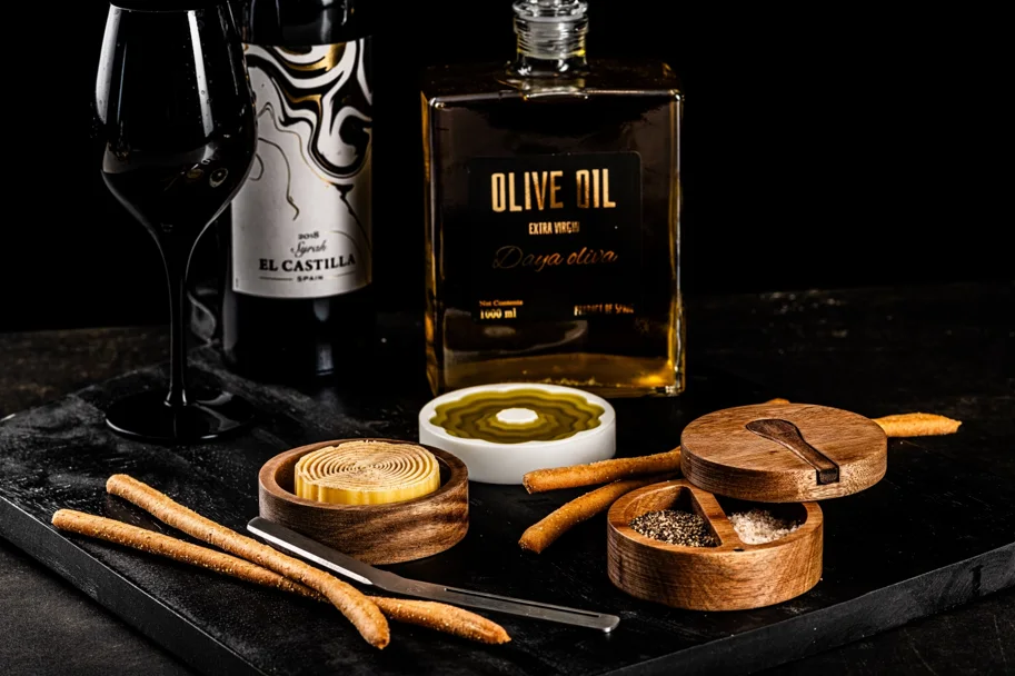 Olivenöl- und Butterschale,Pfeffer- und Salzschale Keramik