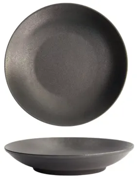 Yuzu Schwarz Reisplatte tief D25.2cm