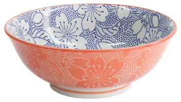 Sakura Schale 19.7x7cm blau und rot