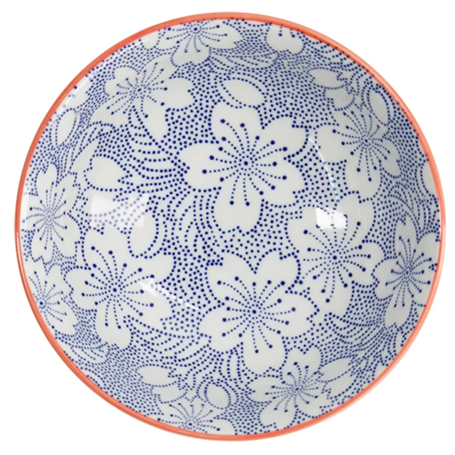 Sakura Schale 19.7x7cm blau und rot