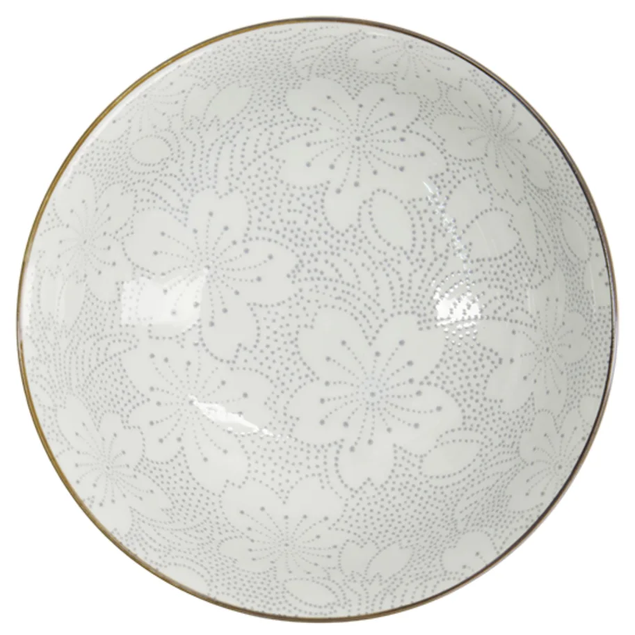 Sakura Schale 19.7x7cm grau und schwarz
