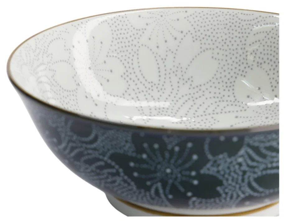 Sakura Schale 19.7x7cm grau und schwarz