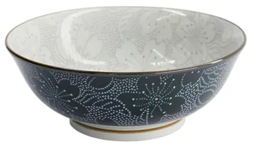 Sakura Schale 19.7x7cm grau und schwarz