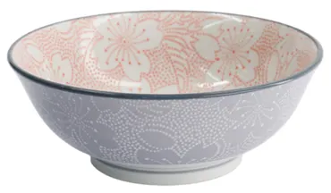 Sakura Schale 19.7x7cm rot und grau
