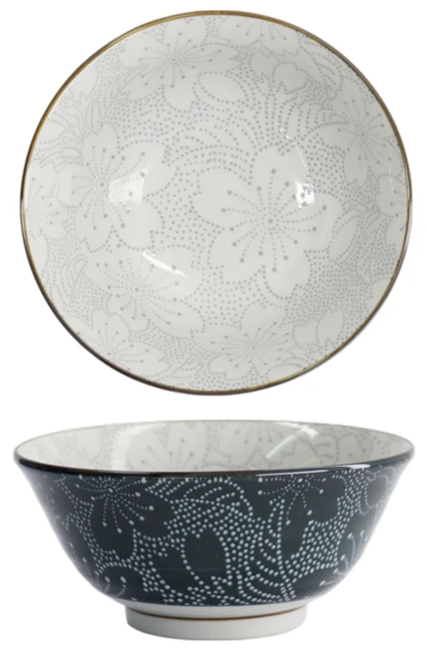 Sakura Schale 14.8x6.8cm grau und schwarz