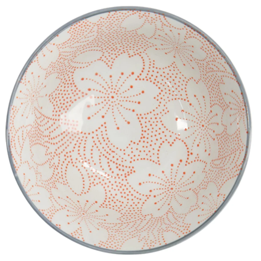 Sakura Schale 14.8x6.8cm rot und grau