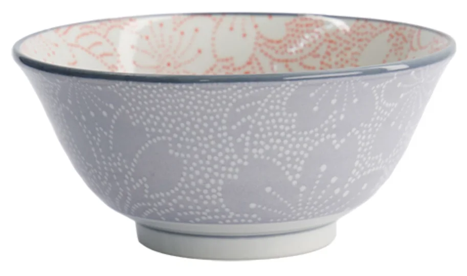 Sakura Schale 14.8x6.8cm rot und grau