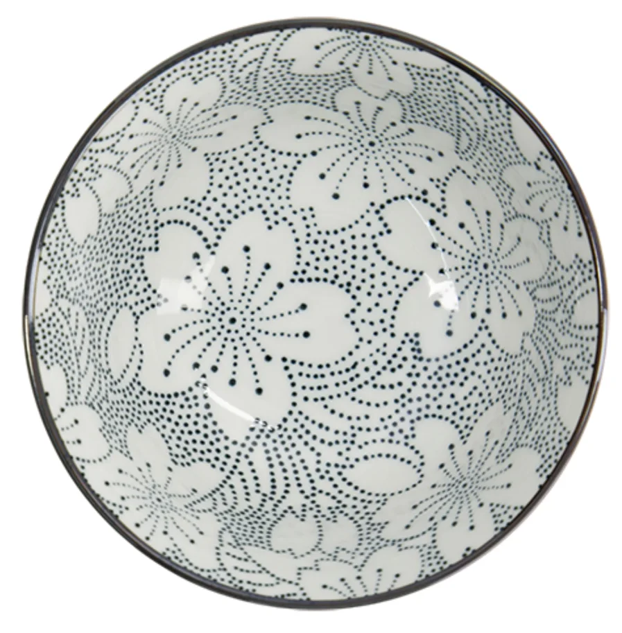 Sakura Schale 14.8x6.8cm schwarz und gelb