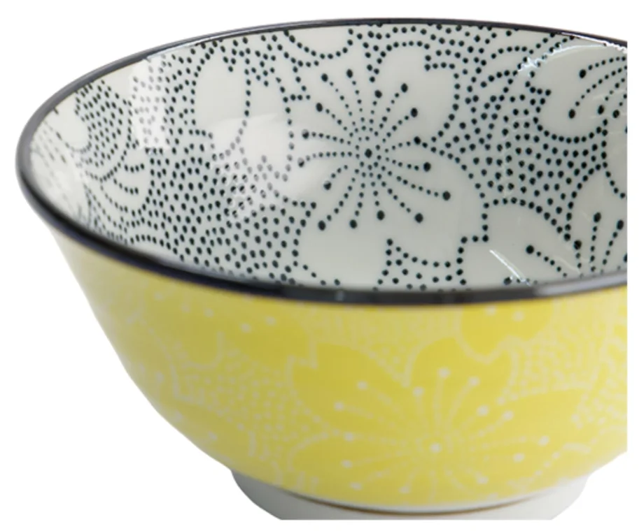Sakura Schale 14.8x6.8cm schwarz und gelb