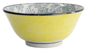 Sakura Schale 14.8x6.8cm schwarz und gelb