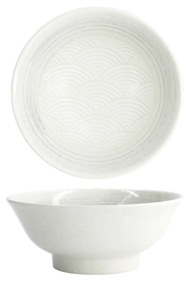 Masamura Seikaiha Ramen-Schale 21.3x8.7cm weiss