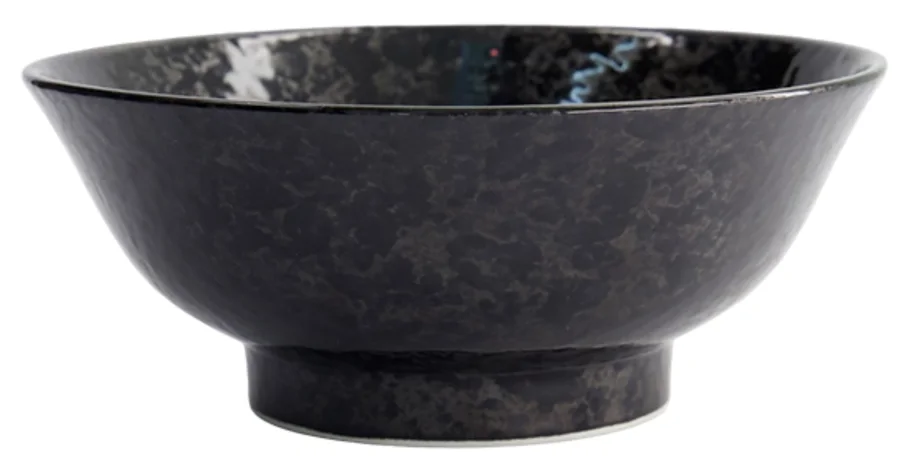 Masamura Seikaiha Ramen-Schale 21.3x8.7cm schwarz