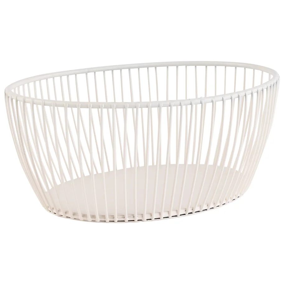 Svart Korb 20x15cm H8cm Metall weiss