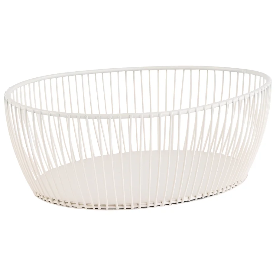 Svart Korb 24x19cm H8cm Metall weiss