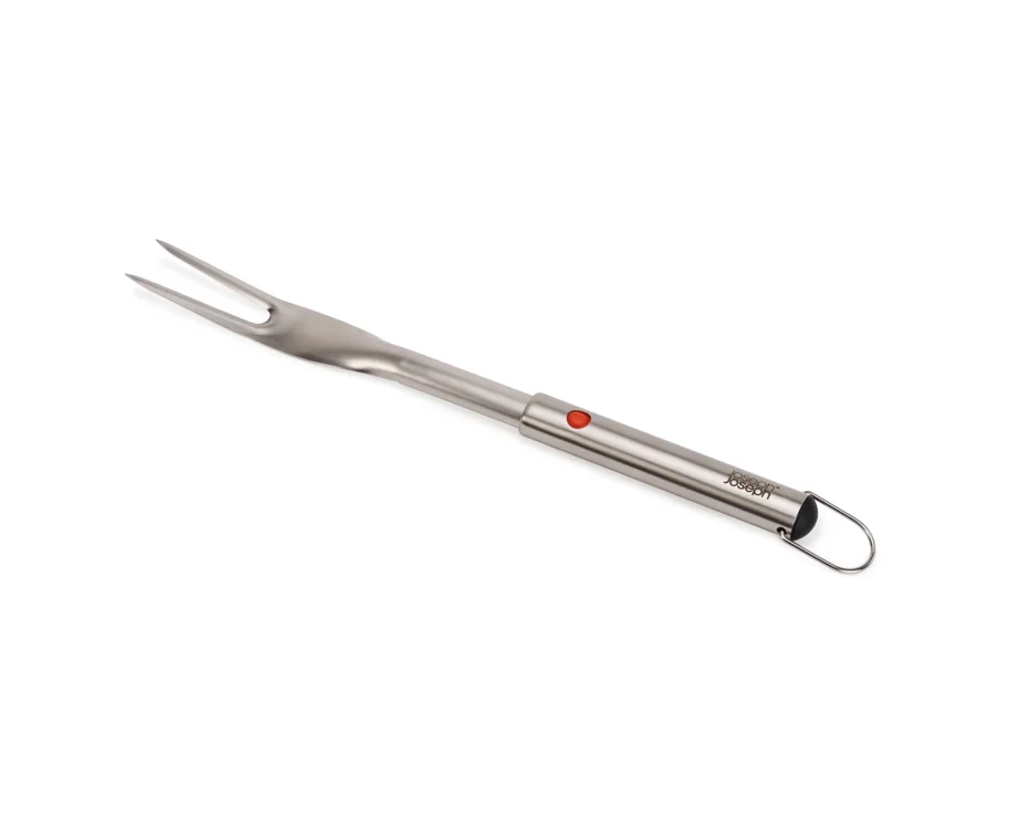 GrillOut BBQ Gabel einziehbarer Kopf  Edelstahl 41.7-35cm