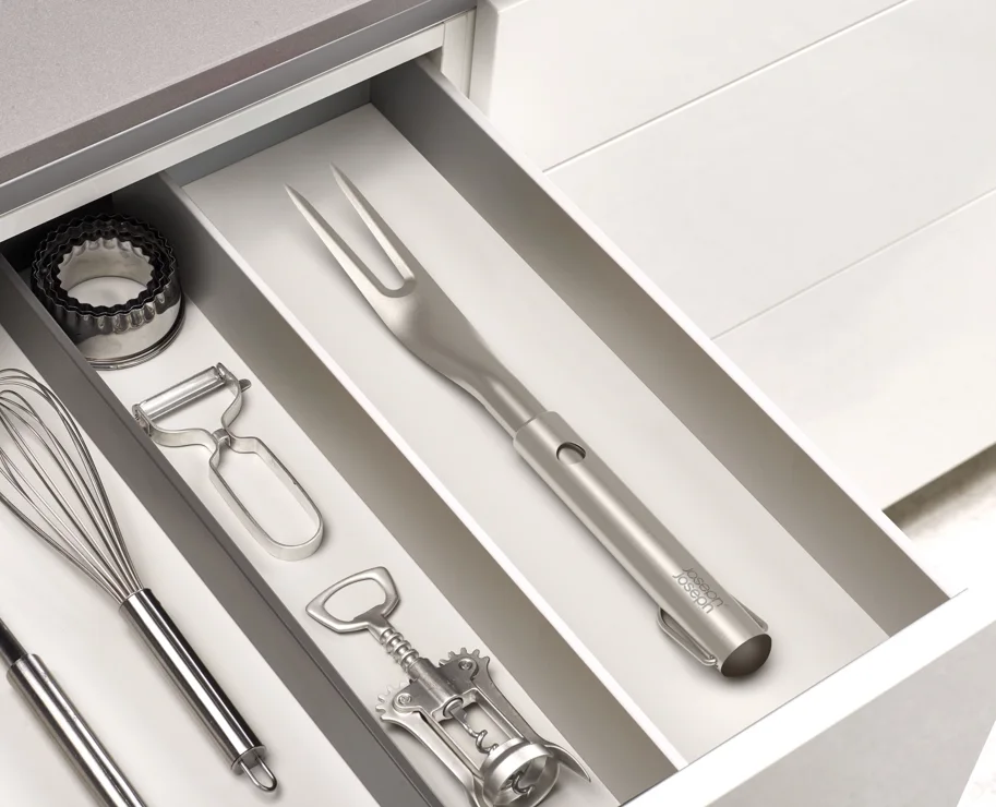 GrillOut BBQ Gabel einziehbarer Kopf  Edelstahl 41.7-35cm