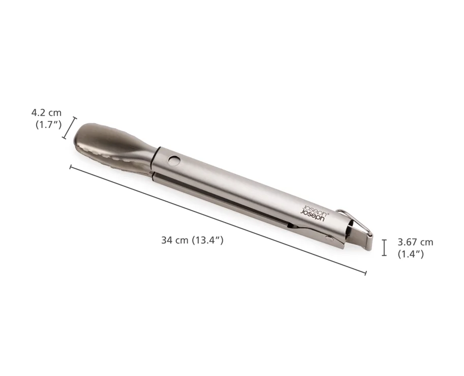 GrillOut BBQ Zange einziehbarer Kopf Edelstahl 42.5-34cm
